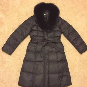 Real Fox fur long down puffer jacket